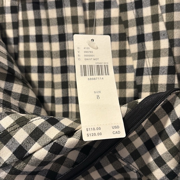 Anthropologie | Maeve Pleated Gingham Mini Skirt, size 8 - Picture 3 of 4